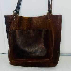 Jess Conti Women's Brown Leather Tote  Bag